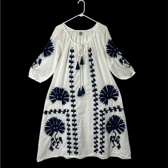 Dolma Embroidered Peasant Dress - Picture 1 of 6